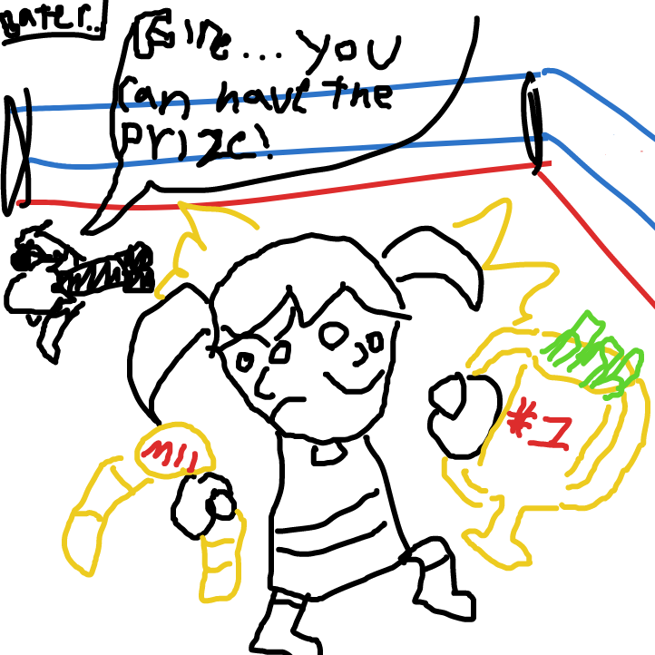 looks like we have a new champ! - Online Drawing Game Comic Strip Panel by BunnilaWaffle