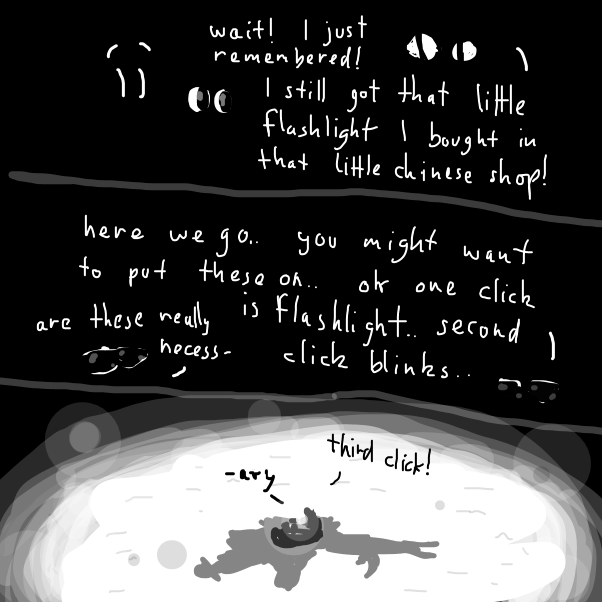 Drawing in Part 5: Lights out! by peyoalt