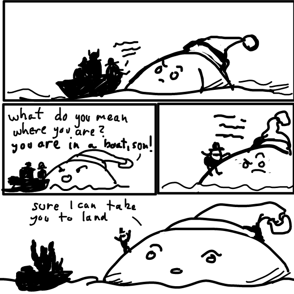 "anything to get rid of this goddamn light"
 - Online Drawing Game Comic Strip Panel by Peyocay