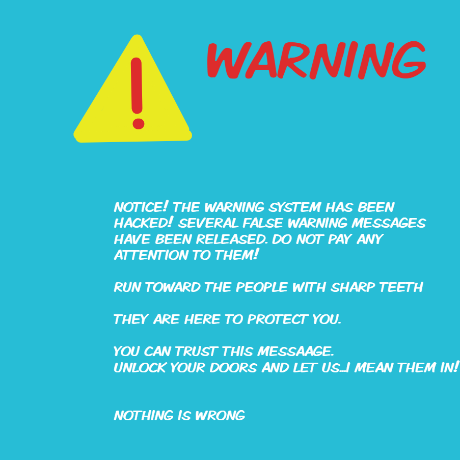 Drawing in Creepy TV Message  by Emjaypatrick