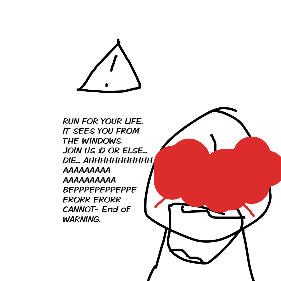 Drawing in Creepy TV Message  by amongus