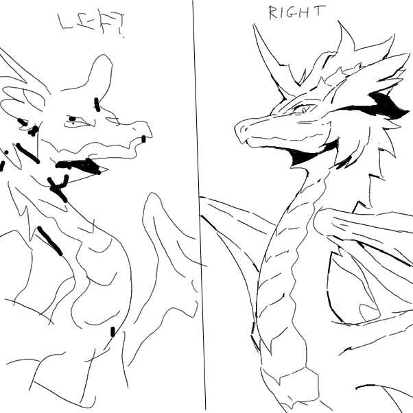 First panel in Right and ůle drawn in our free online drawing game