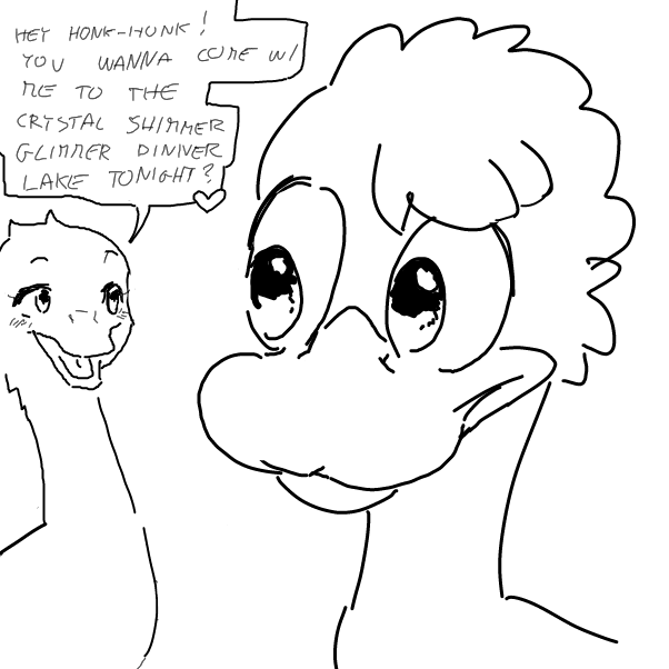 Drawing in Honk Honk The Crested Duck by DiarrheaSmoothie16