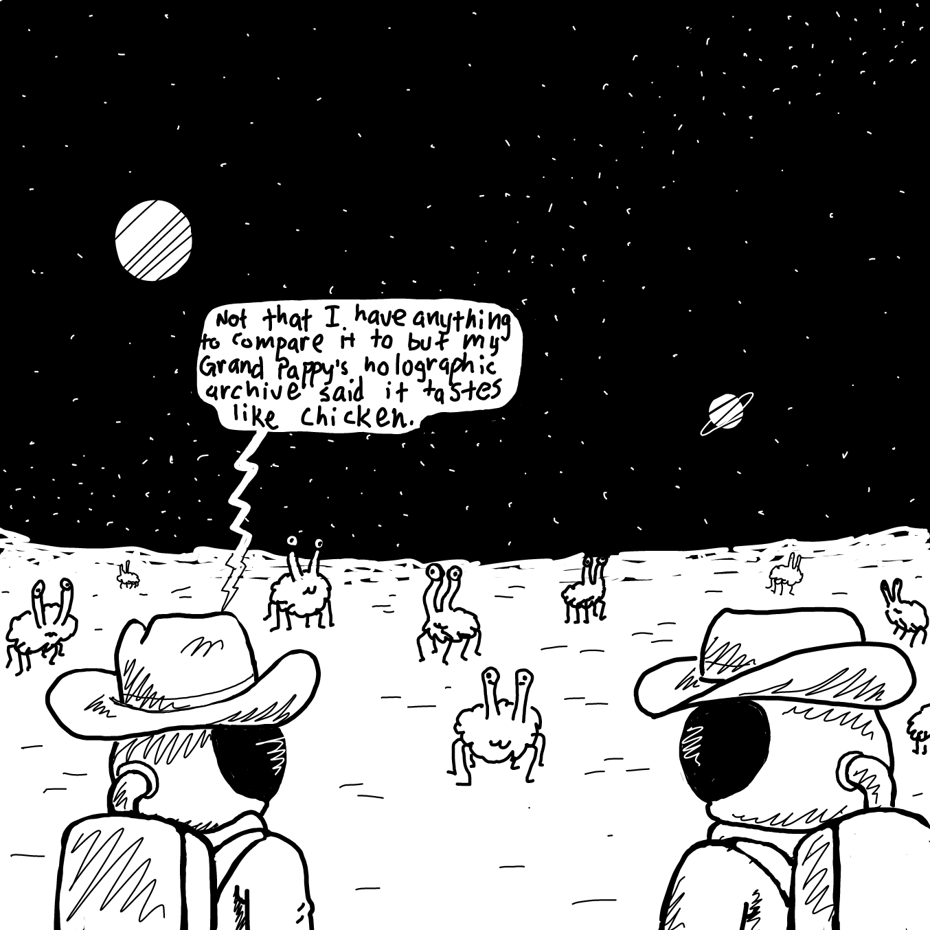 Drawing in Final Frontiersmen by Wizard Croissant