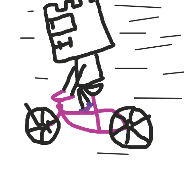 Drawing in The ALL-NEW Striptogether Bicycle! by Meow the Fronk