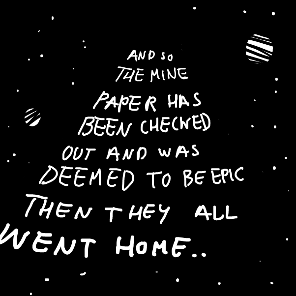 and then the gods wrote the story in the stars
 - Online Drawing Game Comic Strip Panel by Peyocay
