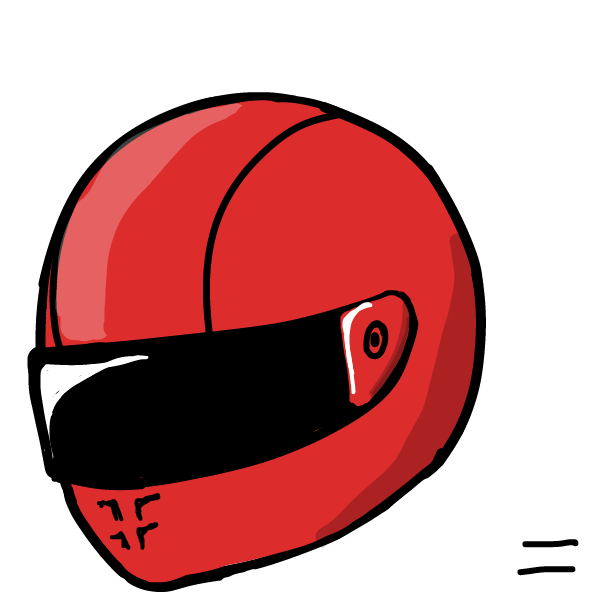 A motorcycle helmet. - Online Drawing Game Comic Strip Panel by SeanTrunks