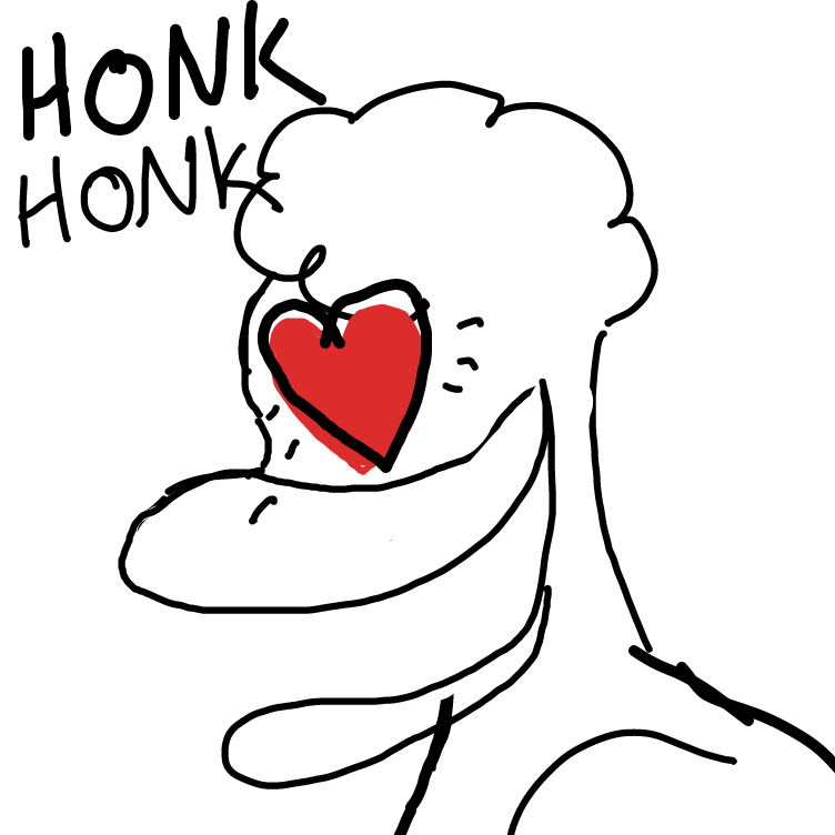 Drawing in Honk Honk The Crested Duck by HaileyS