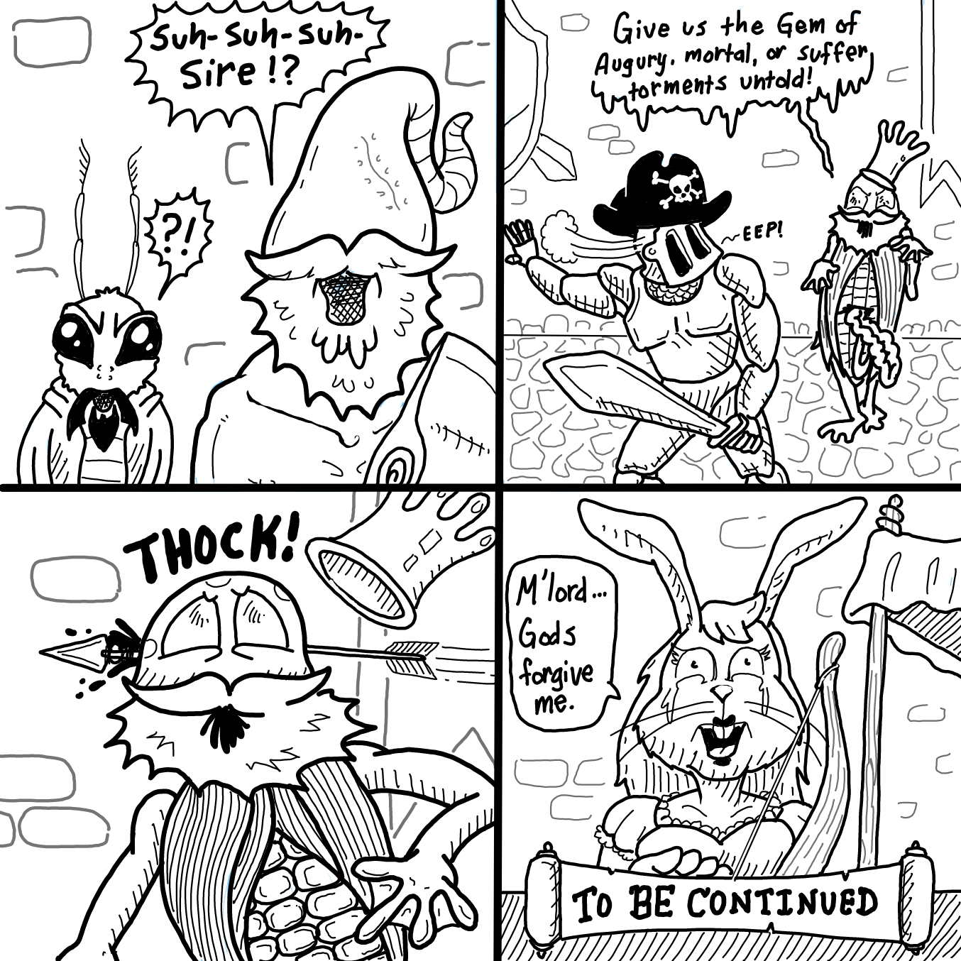 Drawing in The Mountain of Spells by Wizard Croissant