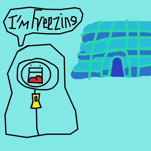 HE'S FREEZING TO DEATHHHHHHHHH - Online Drawing Game Comic Strip Panel by zippereraser