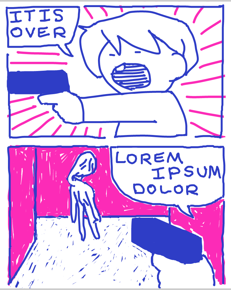 First panel in Yui drawn in our free online drawing game