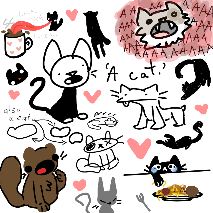 wife said cat, i draw cat
 - Online Drawing Game Comic Strip Panel by pantsless dog