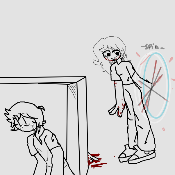 First panel in CAUTION drawn in our free online drawing game