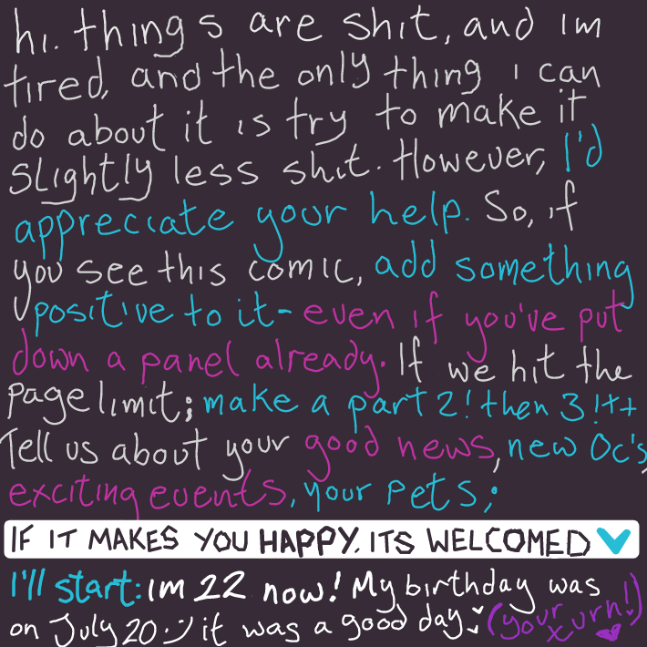 Drawing in the cheer up comic! by pantsless dog