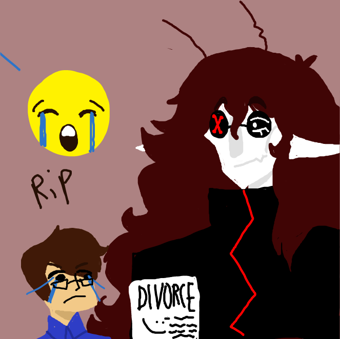 Drawing in break up  by DOCTOR BUTTONS