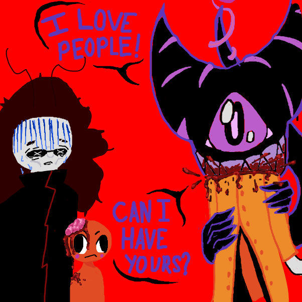 Drawing in i hate people by Veum