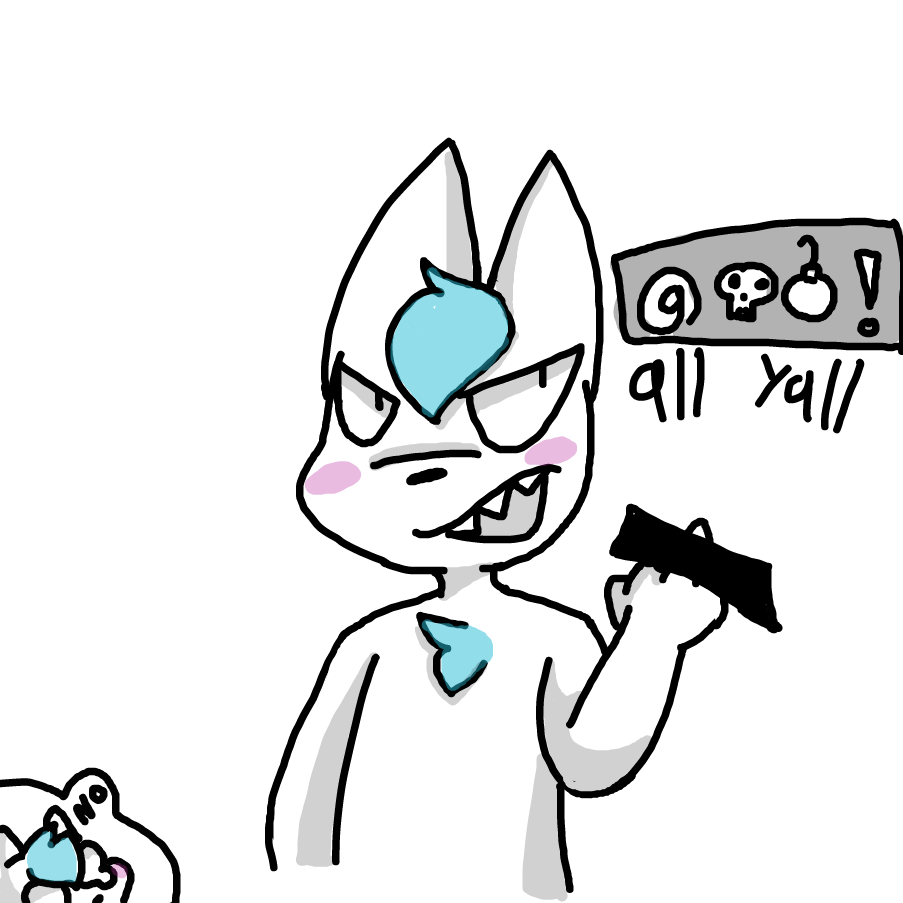 Drawing in opposite personality 3 by popitycorn