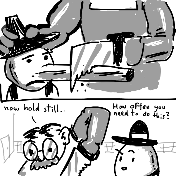 Drawing in Part 8: The tin is there to keep the Spam in by peyoalt