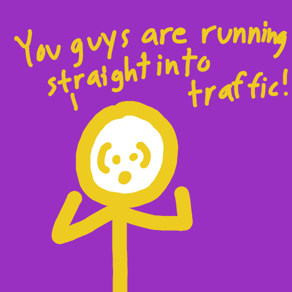 Drawing in Run past him by JD145