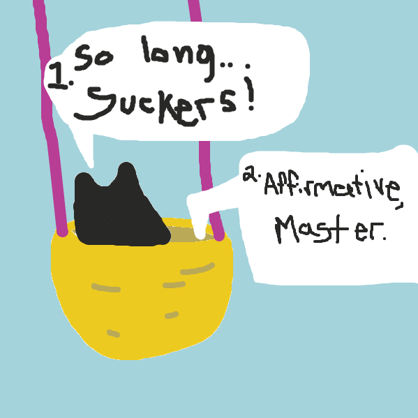 Drawing in cat in a hot air balloon by PING