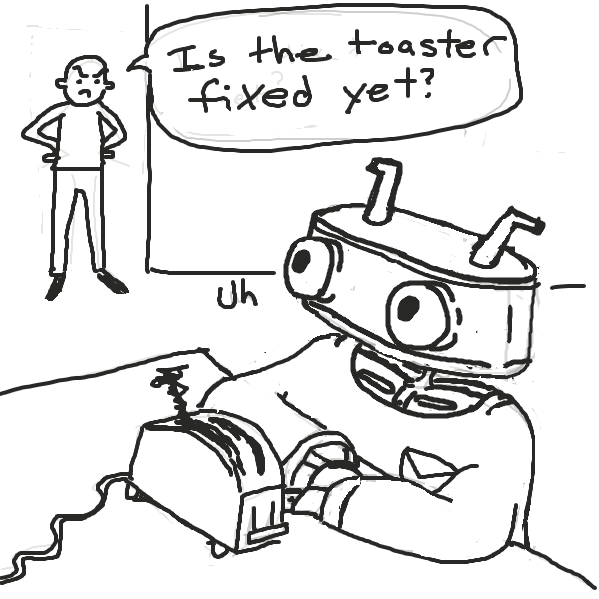 Drawing in toaster by Trilliumdude