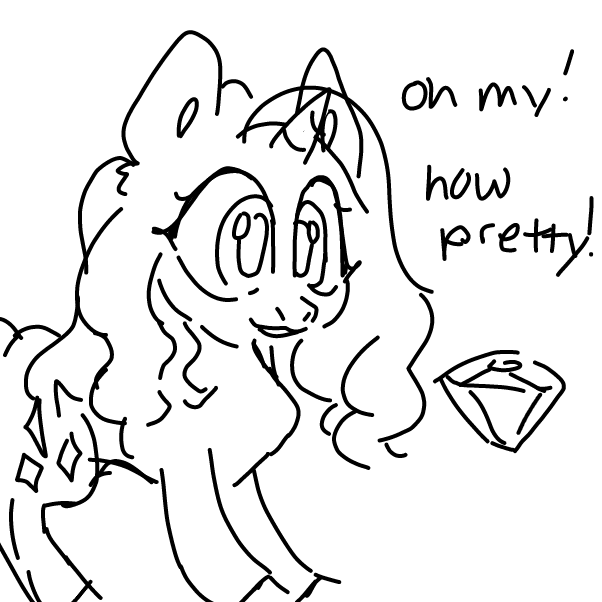 Drawing in My Little Pony IV: A Rarity Day by Elle