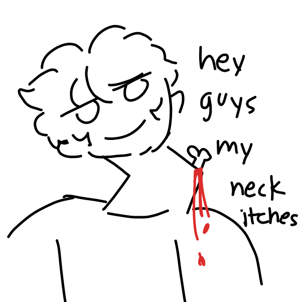 Drawing in My neck hurts by Elle