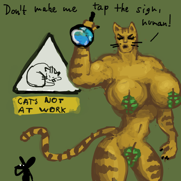 Drawing in The Cave Cats by Peyocay