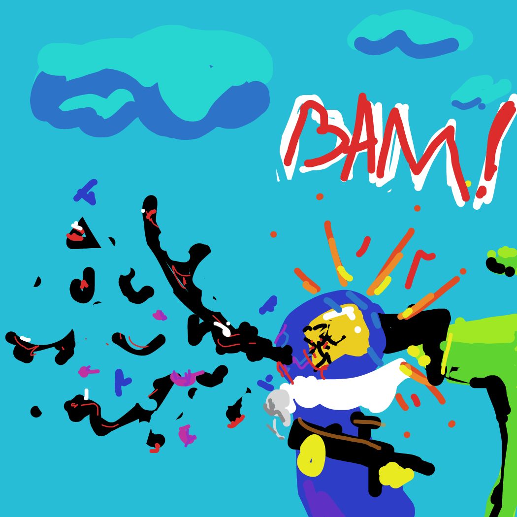 Drawing in PHONE DOODLES: TRAIN ROBBERY by Veum