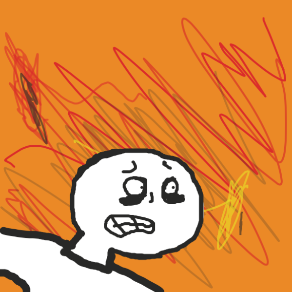 The boy runs in fear. - Online Drawing Game Comic Strip Panel by TheYellowMan