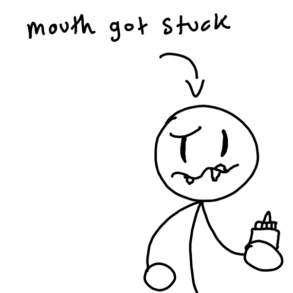 ate glue - Online Drawing Game Comic Strip Panel by BaronVonSnakes