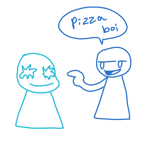 Drawing in pizza is a loser by BaronVonSnakes