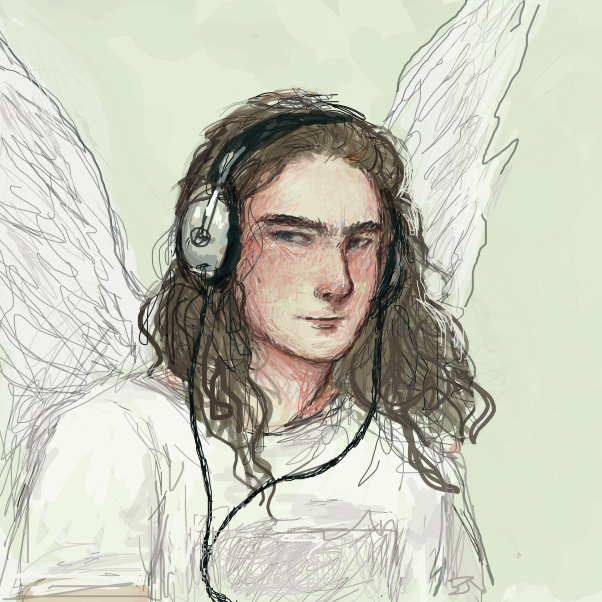 Drawing in i can b ur angle  by SolarPluto