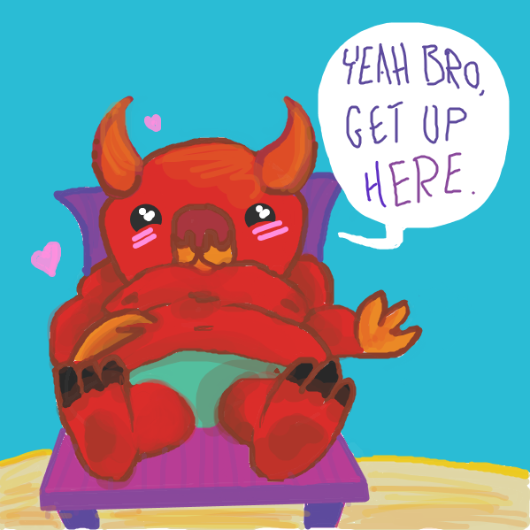 Drawing in Monster's summer by jamdaddy