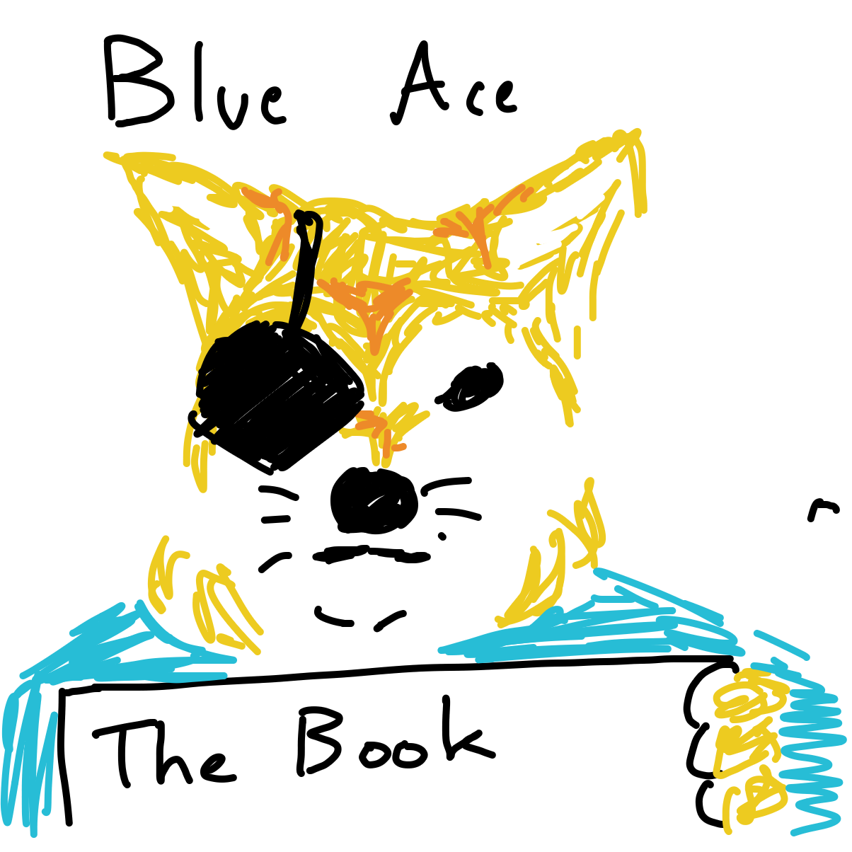 Drawing in Blue Ace The Book by Fakeperson