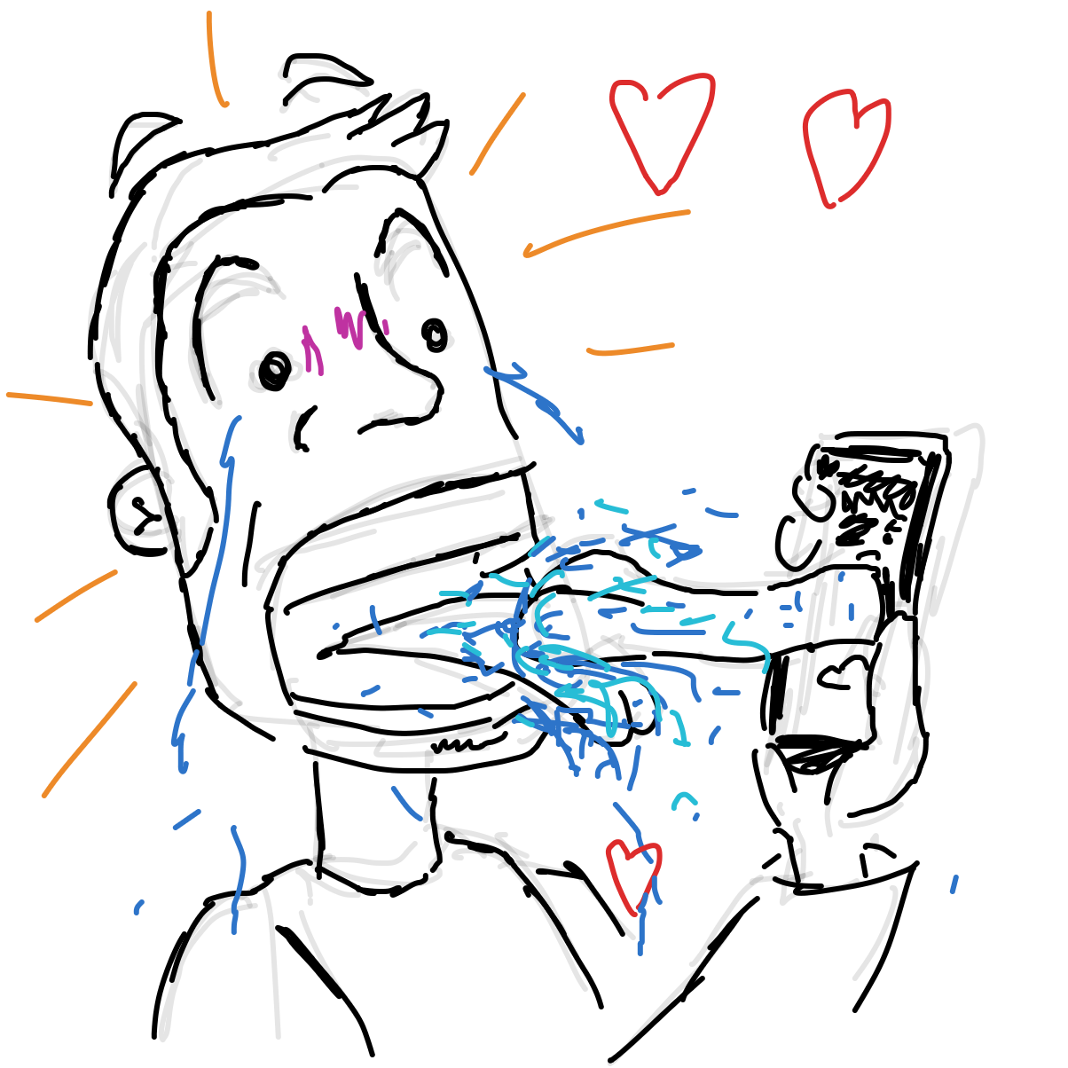 Drawing in I can't take it anymore by Fakeperson