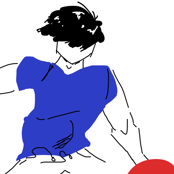 Drawing in blue guy can dunk?? by jin