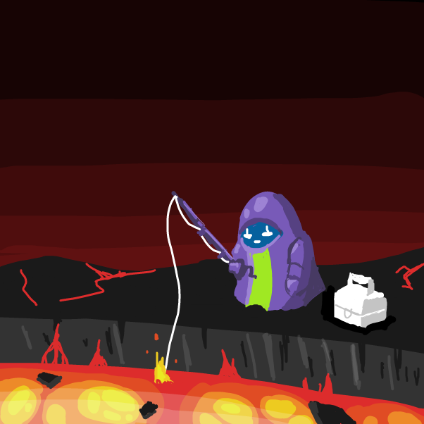 Drawing in Lava Fishing by SeanTrunks