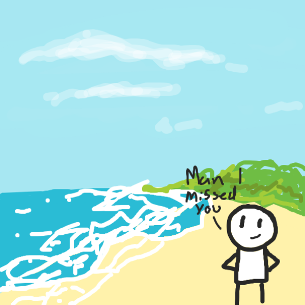 Drawing in I'm back, beaches by itsm