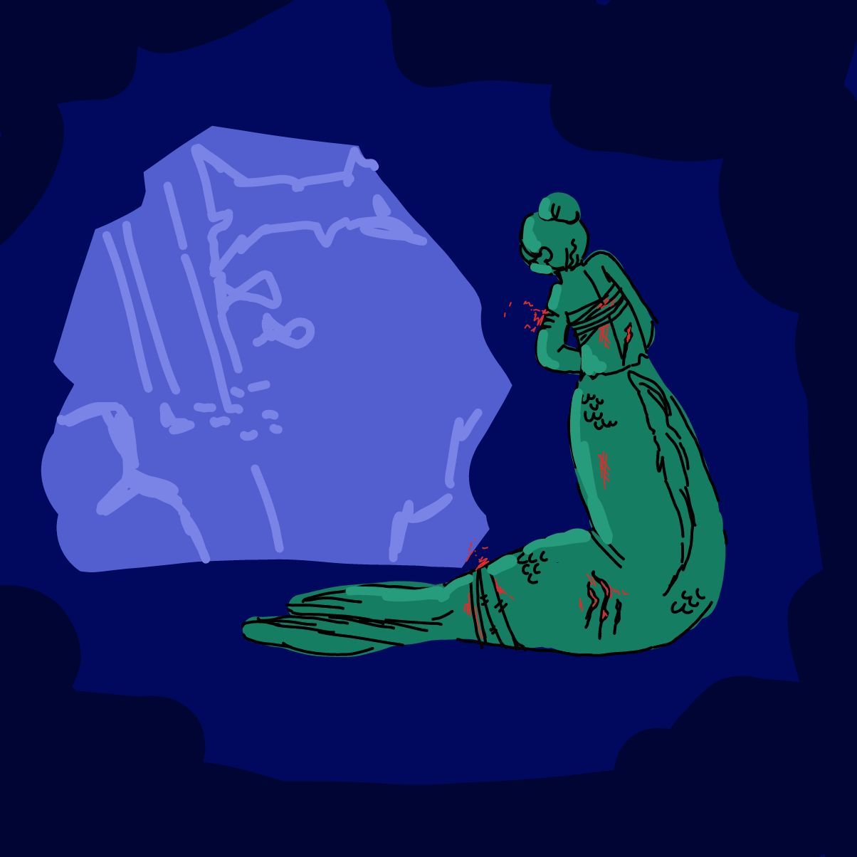 Drawing in girl by goldmoth