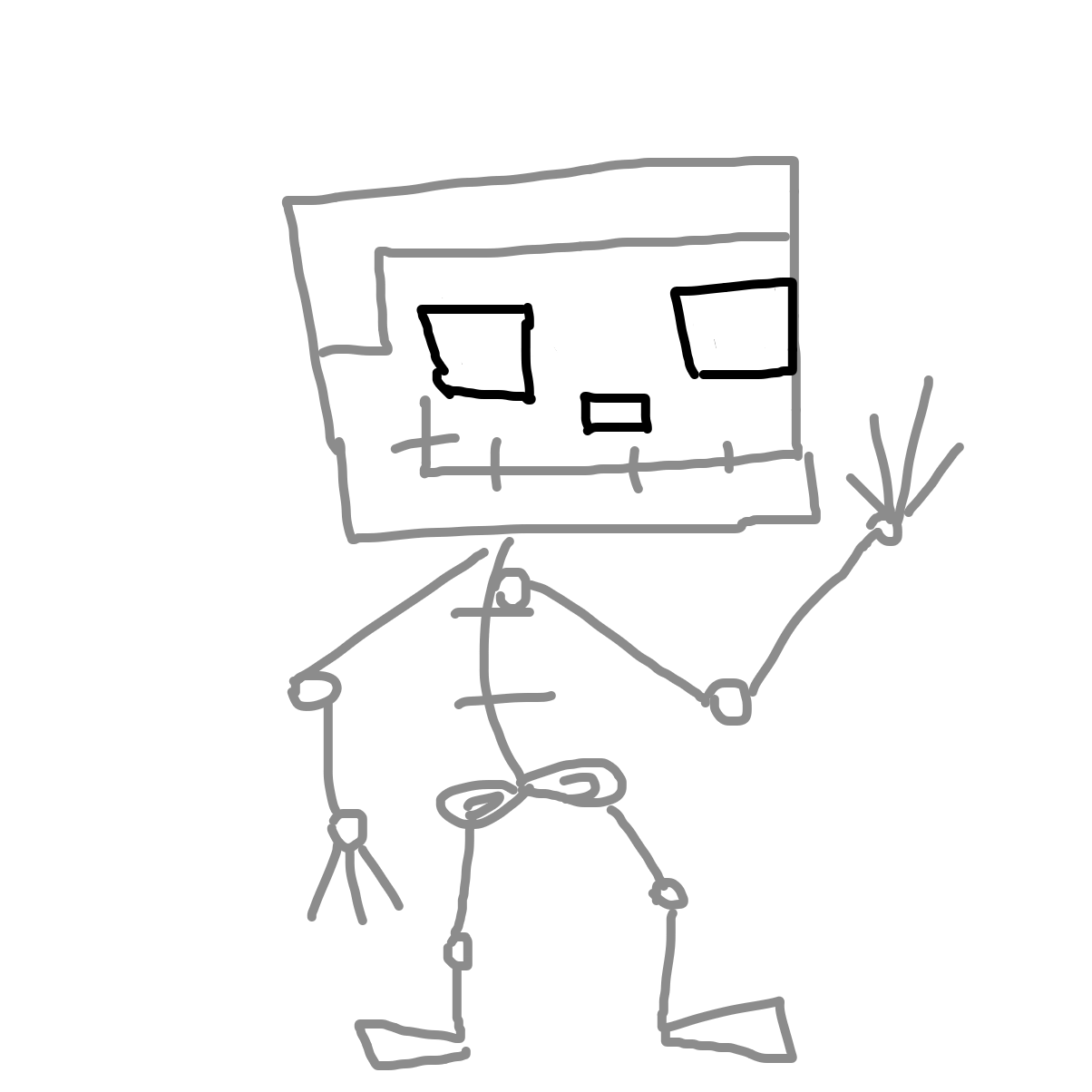 Just draw a skeleton man idk - Online Drawing Game Comic Strip Panel by SupBomb