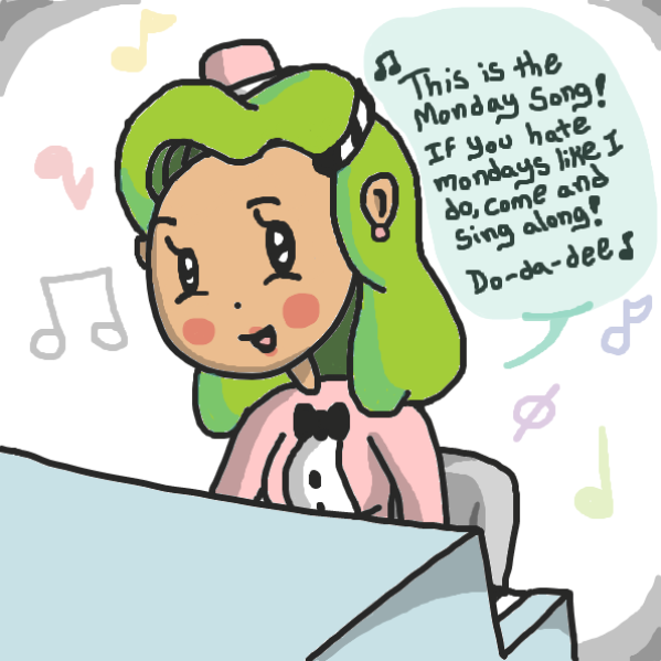 Monday Song Sing along! - Online Drawing Game Comic Strip Panel by xavvypls