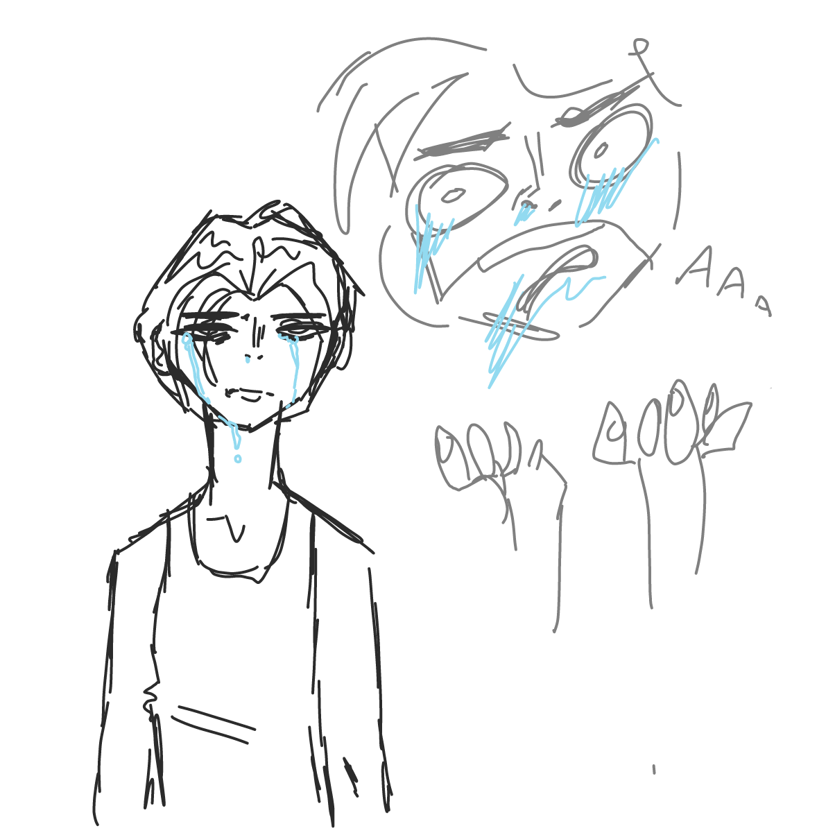 Drawing in sadnesss by goldmoth