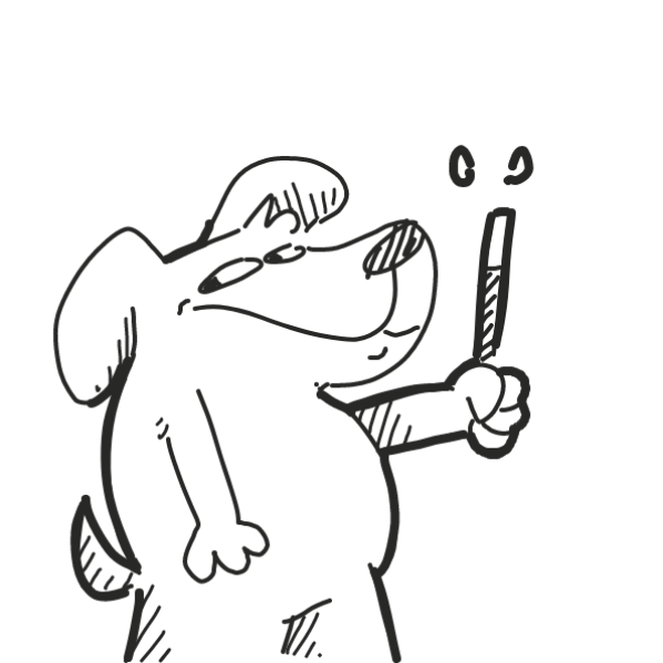 i wonder what will dis doggo do with dat magic sticc - Online Drawing Game Comic Strip Panel by Peler