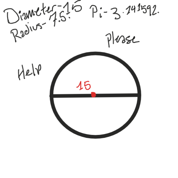 help me please I need the circle's circumference - Online Drawing Game Comic Strip Panel by Sirius Solemn