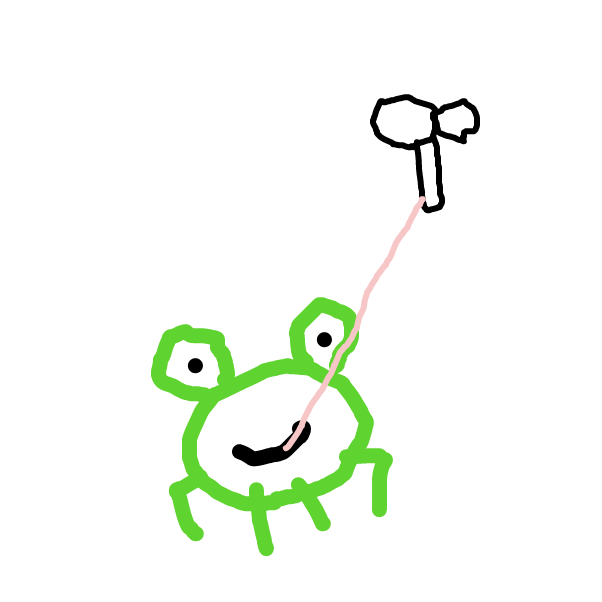 The frog licks a d*** - Online Drawing Game Comic Strip Panel by Monkey_HugLuv
