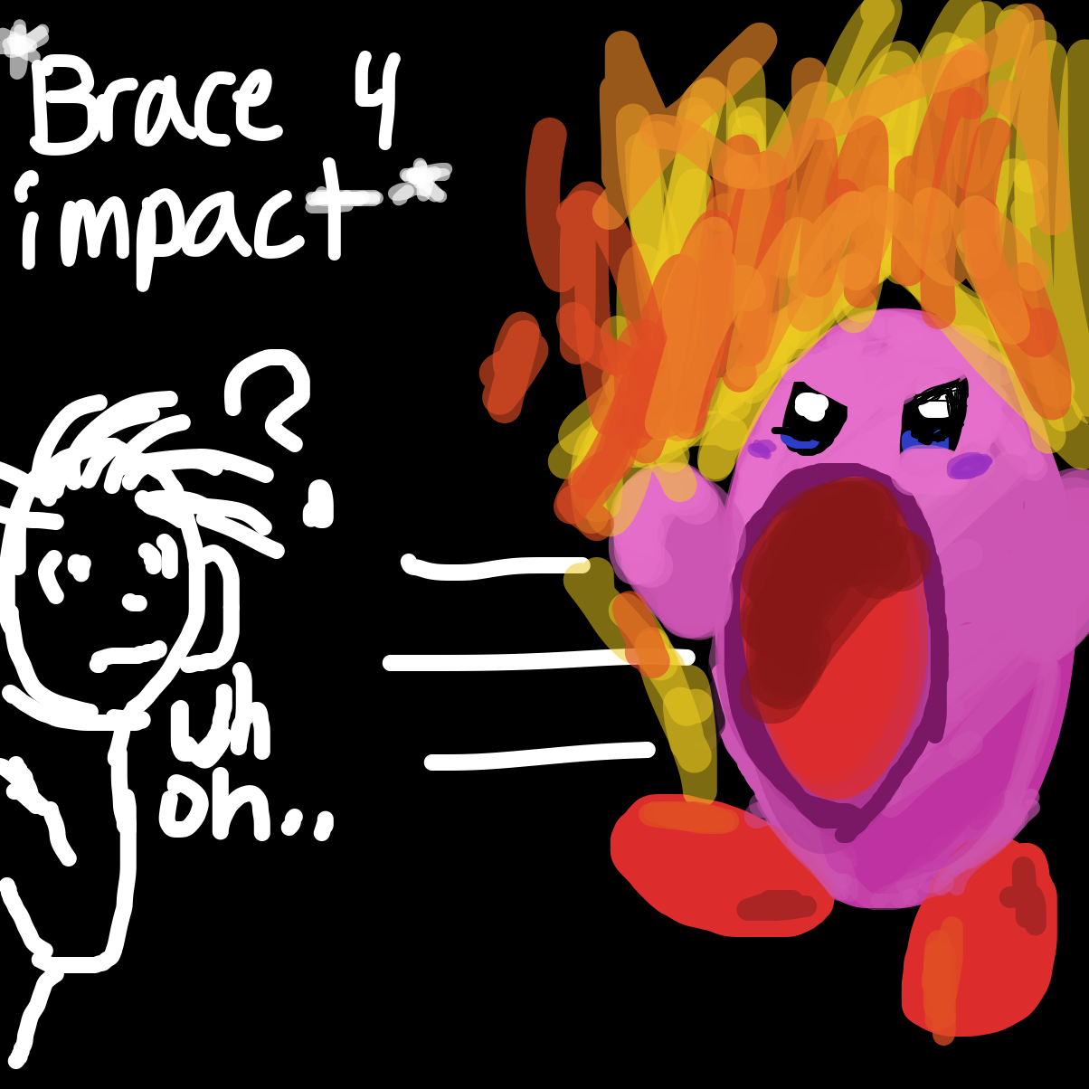 Drawing in Super saiyan Kirby adventures  by cerealman