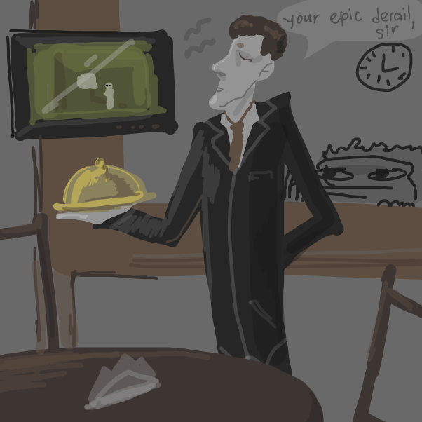 Drawing in Restaurant from my dream last night by KMP