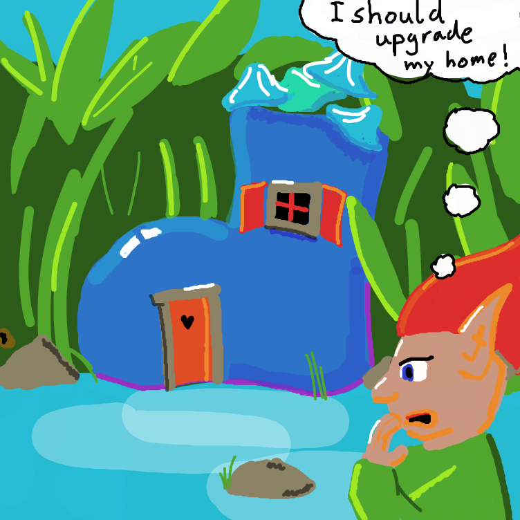 First panel in Renovation drawn in our free online drawing game