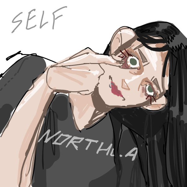 Drawing in draw yourself/OC in a iconic animated show pose by KMP